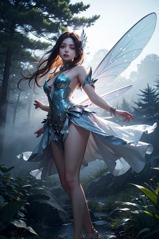 A masterpiece of the highest quality: a beautiful woman, an otherworldly and exquisite fairy dressed in organza attire that seems beyond this world