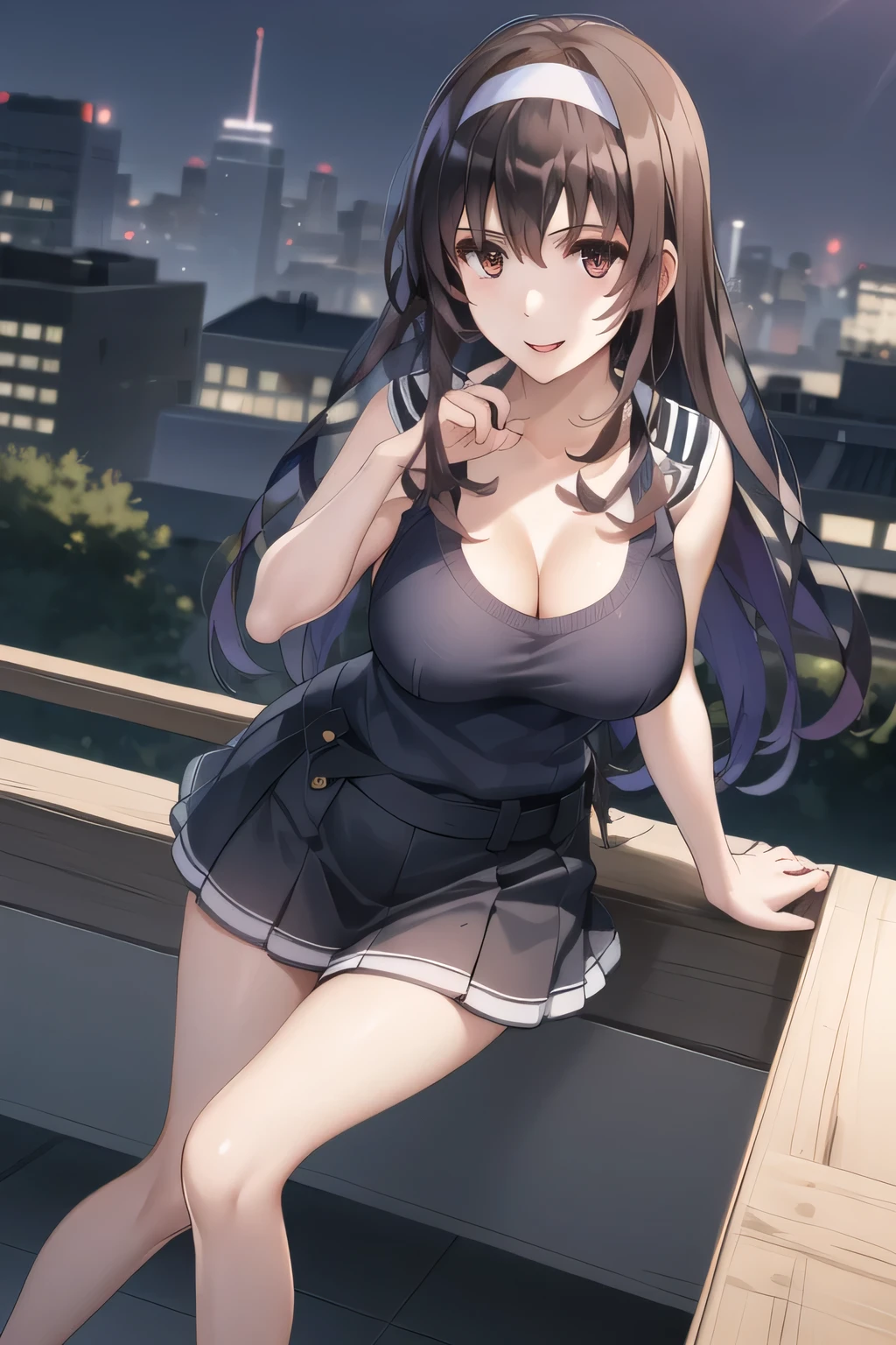 （（tmasterpiece）），（（best qualtiy）），ultra - detailed，illustratio，Explicit，nsfw，beaturiful body，beautiful nose，Beautiful character design，perfect  eyes，s the perfect face，Wallpapers，Super high-rise，4K，photography of，（big breasts beautiful，Bigboobs：1.2），（beauitful face：1.2）（Beautiful legs，with perfect legs），（full bodyesbian：1.2），outside，beachside，sandbeach，（black color hair，long whitr hair，wavey hair），1girl，solo，eBlue eyes，Skysky，​​clouds，daysies，鎖骨，Upper body，looking at viewert，：o，blue-sky，Bao，with her mouth open，exposed bare shoulders，shift dresses，Straps between the chests，vests，无袖，boobgasm，Shoulder bag，exteriors，carryng bag，By bangs，Spaghetti strips，anime coloring，Keep your mouth shut，perspire，Be red in the face，The blush on the face is heavy