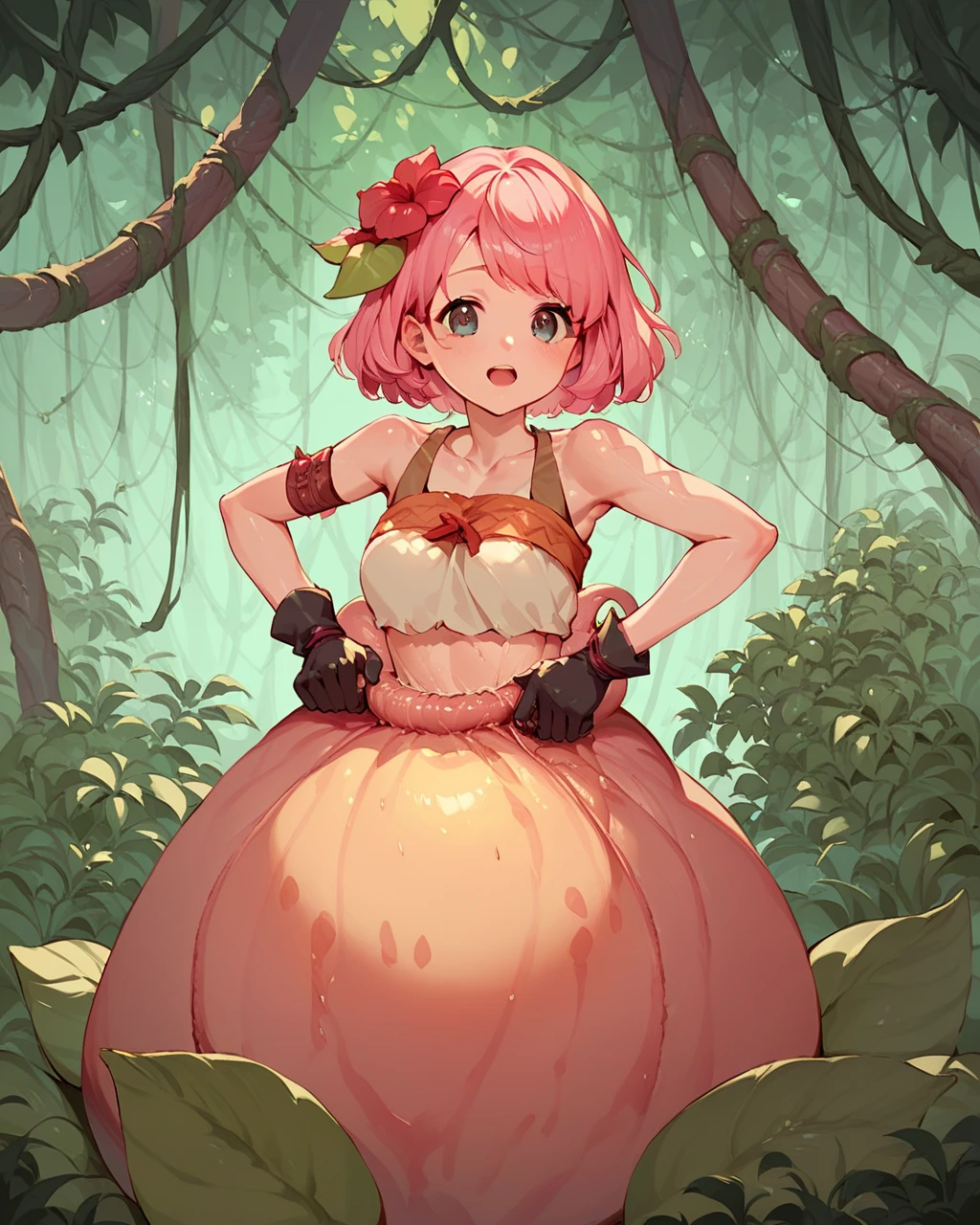 masterpiece, best quality, 1girl, <lora:Mushroom:1>,mushroom,monster girl,