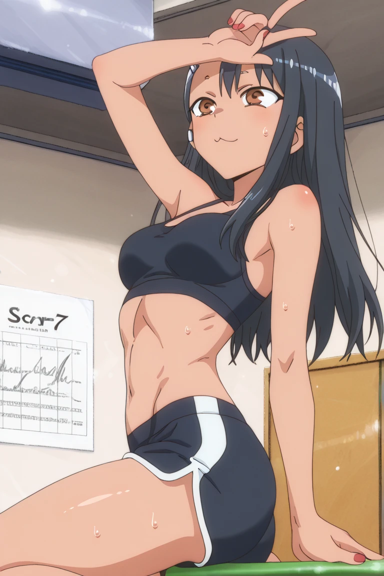 masterpiece, top quality, ((((Incredibly ridiculous)))), ((Absurd)), Extremely delicate and beautiful, Anime style, (Three female teachers in underwear), perfect-composition, cowboy shot, navy bra, navy panties, extremely detailed texture, (((threads of the seams for panties crotch is clearly visible))), bob cuts, Slender figure, well-shaped nose, Double eyelids, clear and beautiful face and well-proportioned big eyes, (A smile), bloom, In a locker room