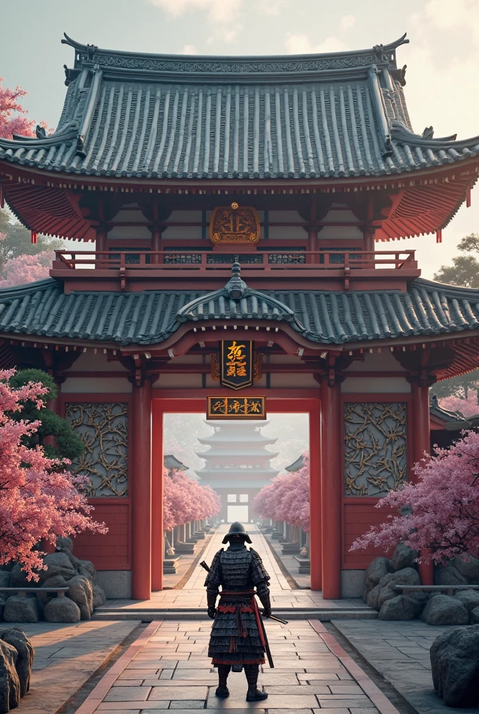 Cities in the air，Chinese style architecture，White tones，Holy Spirit，Faraway view，Multiple characters