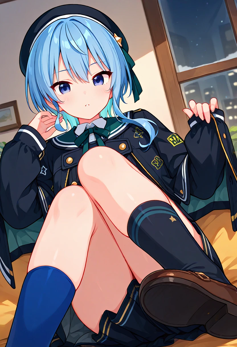 (best quality, masterpiece:1.2), ultra detailed, extremely detailed eyes and face, natural skin texture, detailed skin, natural lighting,
1 girl, 14-years-old, (cute),
twin tails, light blue hair, shiny hair,
navy policewoman costume, BREAK (orgasm face, closed eyes, aroused, open mouth, gasp, blush cheeks, saliva trail:1.2), female masturbation, (dildo, sex toy:1.4), squatting, open legs, pussy juice, from below,