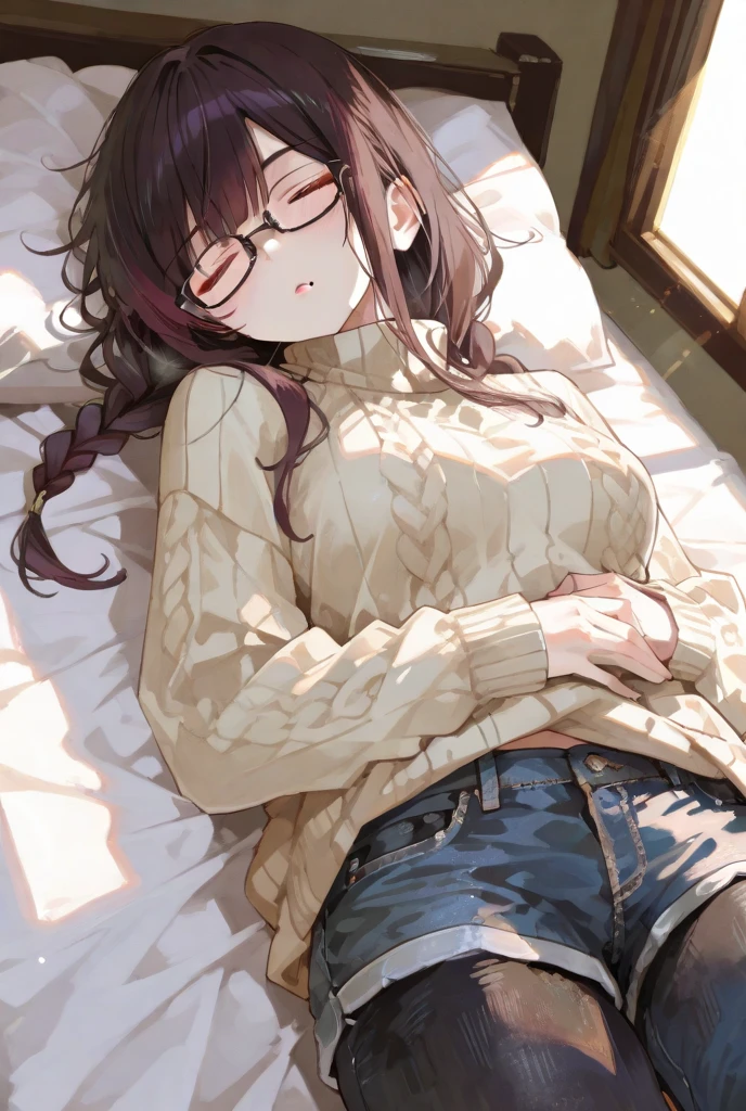 master piece、Highest image quality、highest quality、 ((panic))、glossy hair quality、small face、sitting、Super detailed and beautiful bright eyes、Super detailed clear and beautiful face、(cute illustration:1.2), High-resolution, ultra-detailed, best quality, embarrassed、(cute underwear)、(Gaps in shorts)