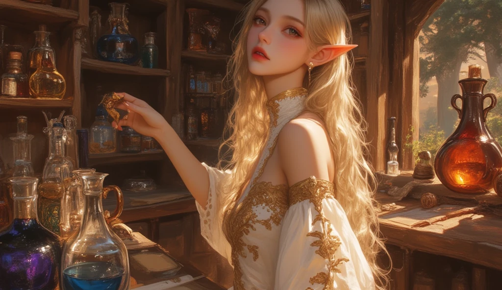 elvish,goddes，gold,coin,Forex Charts,a gorgeous,hight resolution,jaket,Locket