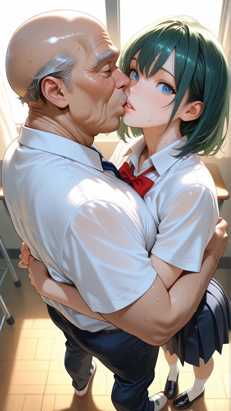 NSFW,masterpiece,Highest quality,High resolution,Super detailed,Sinon\(Sword Art Online\),Glasses,shirt,Pleated mini skirt,pantyhose,underwear,Embarrassed,Estrus,Lust,patience,blush,tears,(Inside the train),Half-naked,Open clothes,(Man with bad face),(Having sex),Insert,Creampie,,Being watched by others,(Squirting),(Molester),A man rubs his chest,A man is fingering,Embrace
