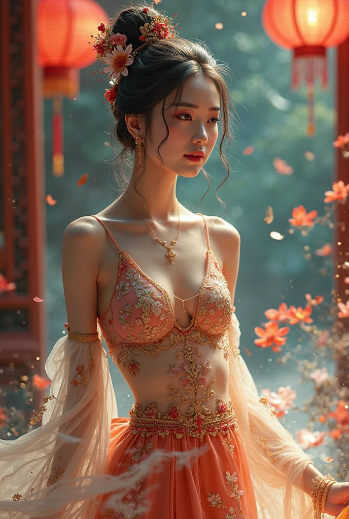 full body image,VIET NAM FRENCH women are very beautiful.,Her face and mannerisms looked thrilling. LARGE BREASTS AND DETAILED CLEAVAGE