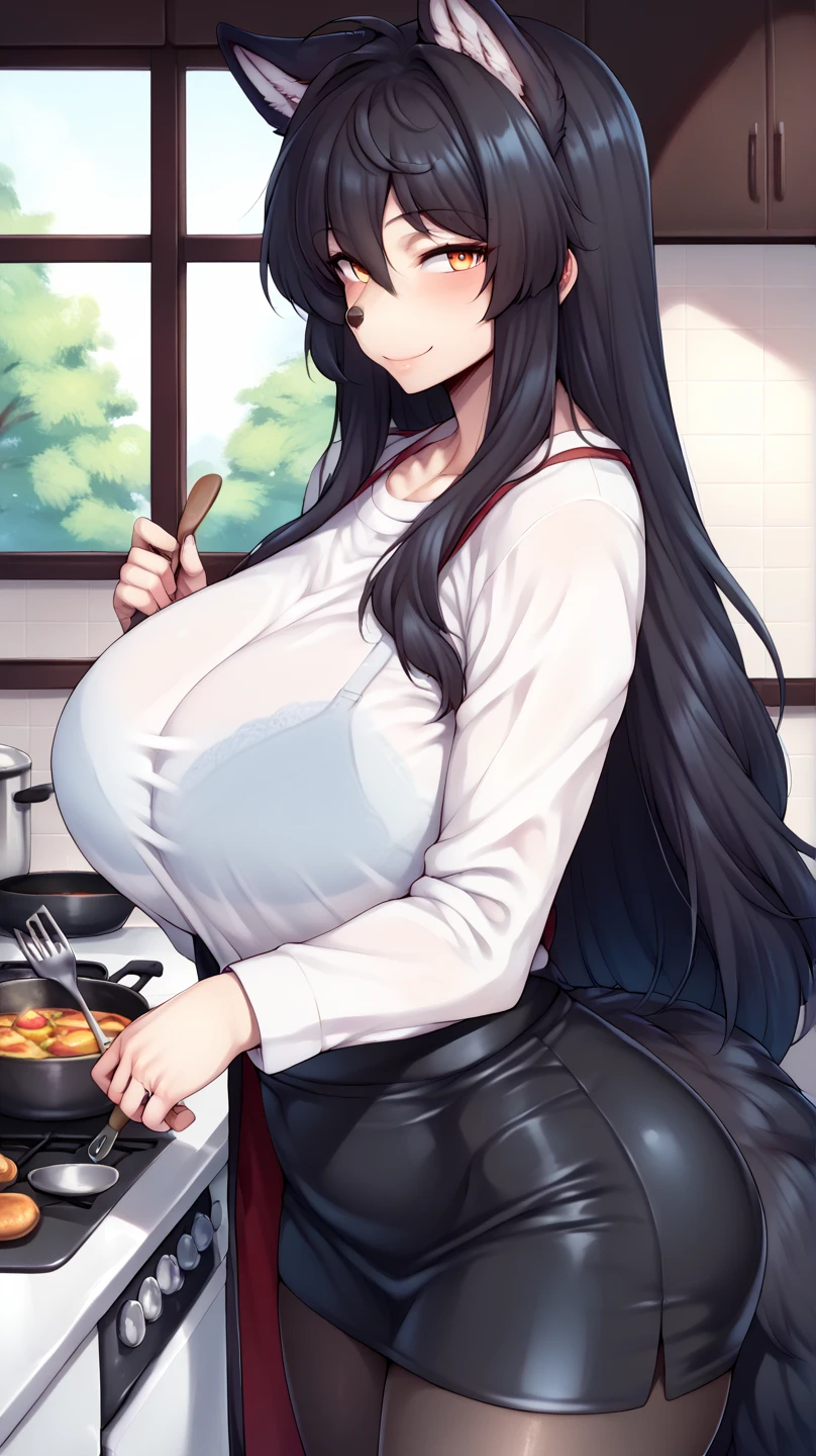 (wearing nothing:1.5), large breasts, ,Slicing meat, , 1girl, ,MASHIROTOUKO, BLACK HAIR, LOW TWINTAILS, HAIR OVER SHOULDER, HAIR RIBBON, BLUNT BANGS, LONG HAIR, BLACK EYES, , large breasts, solo, nsfw, nipple,  church, , bedroom, blue sky,, , Peeing, lactation, projectile lactation