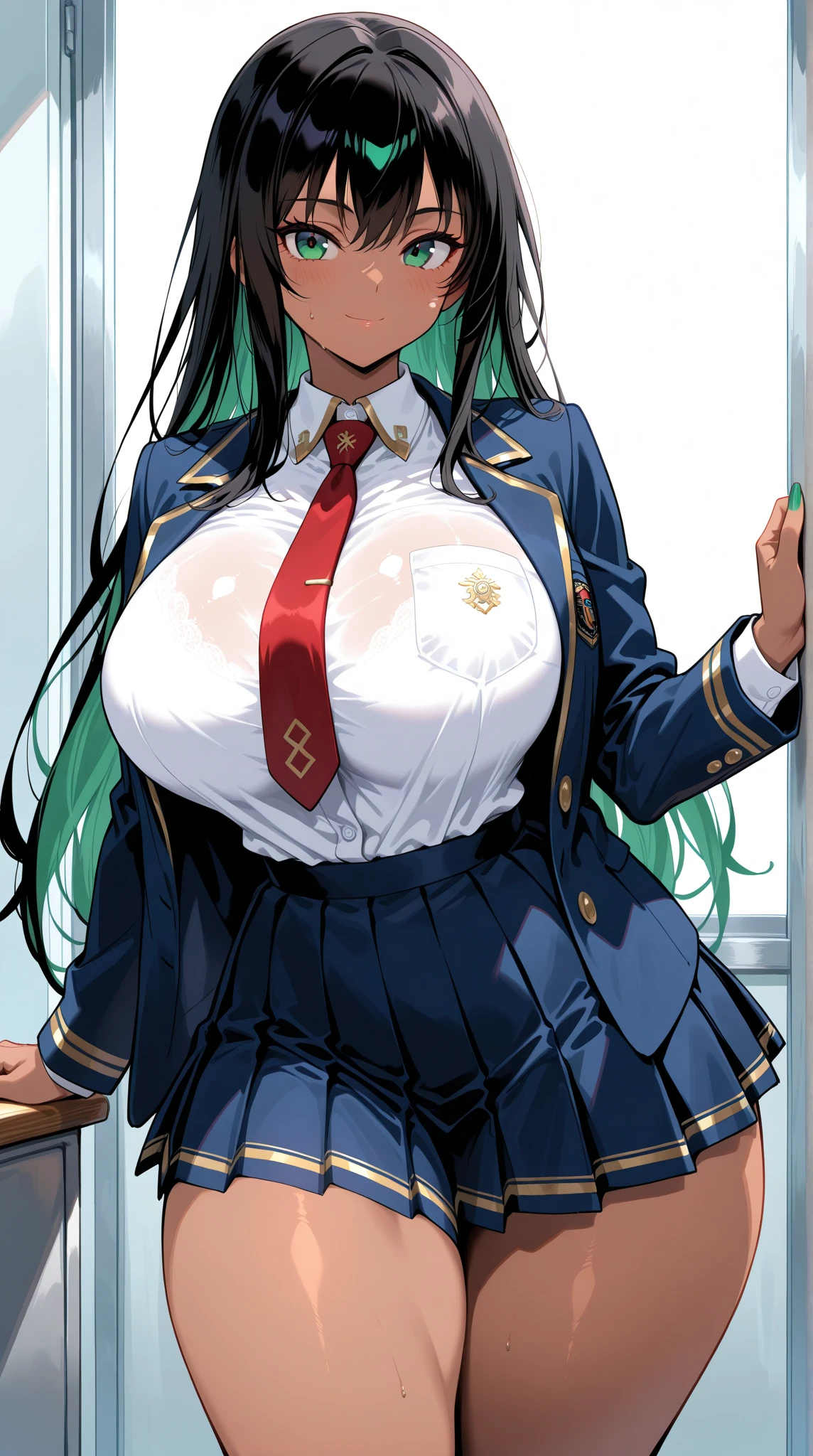 Ultra-high definition image quality、beautiful girl、One woman is C.c.、high school girl、One Man is Lelouch、c.c.And Lelouch、18-year-old、Code Geass 、緑髪のc.c.、Blazer Uniform、Very short pleated skirt、very happy、Woman riding man、Cowgirl、Sex、Sex、classroom、Highest quality,Big Ass、Big Breasts、Thighs、Spread your legs and put your dick in your pussy、Gal-style panties、Sweaty buttocks、Sweaty buttocks、pubic hair、Reaching orgasm、Sweaty crotch、Gal-style braジャーを披露、Gal-style bra、Angle from directly below、Shift panties to the side, Her vagina is visible、Inserting the penis into the vagina、Cowgirlfuck、Shaking breasts、surprised、c.c.はルルーシュと愛し合いSexする