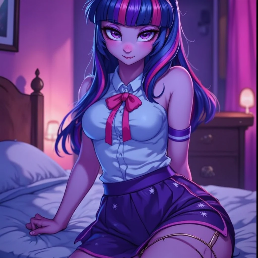 1girl, Obra maestra, (Antecedentes detallados), La mejor calidad, absurdos,
dormitorio, cama, ventana,
mlpglimmer, Oeste, cabello rayado, piel coloreada, Beanie, solamente, They are smiling, personification, tetas medianas, tetas desnudas, trasero desnudo, vagina desnuda, (solo desnuda) 18yr old