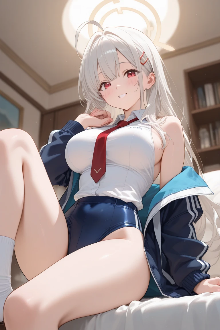 1People Girl,Gray Hair,Have,2D,cute,Sitting,ponytail,smile,One girl,sexy,naked,Leg spread,Sexual,Naughty,No pants,skirt,No shirt,No clothes,Black socks,milk,tits,全naked,全naked,Sex