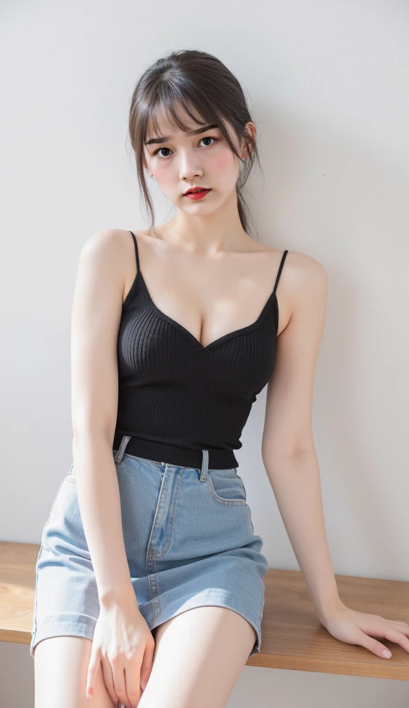 Dark brown hair、Light brown eyes、Japanese actress、 Lady、I am about 40 years old.......、(Intricate details:1.2)、 (Ultra-high resolution:1.2)、Ultra-high resolution、(Finely tuned)、(Detailed facial features)、Hmph、8K resolution、D cup size breasts、Long Hair、Bright terrace room with sunlight streaming in、Large windows、Extravagant space、relax、、,Full body photo、Head to toe shot、Beautiful feet、black Loose fit openwork T-shirt、Underwear shorts、Beautiful feet、Bright terrace room with sunlight streaming in、she, household items, (plant:0.8), Fashion Hub, Very detailed, Very detailed, Realistic, Hourglass Shaped Body, Obscene pose,、Messy Hair、Messy ponytail、Leaning against a wall、I cry a lot、tears、Skin is visible through the knit、White floor、White wall、A masterpiece of transparent painting、