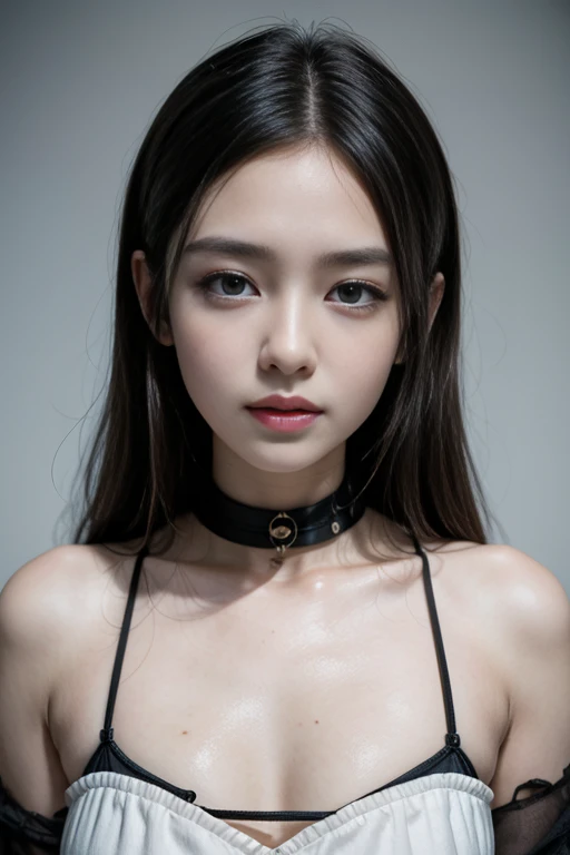 angry face, BDSM,slave,rubber,black corset,bondage,collar,NSFW,((highest quality, 8K, masterpiece:1.3))), sharp focus: 1.2、(layer cut, big:1.2),beautiful woman with perfect figure: 1.4、thin abs:1.2、wet body:1.5、Highly detailed face and skin texture、fine eyes、double eyelid,long hair