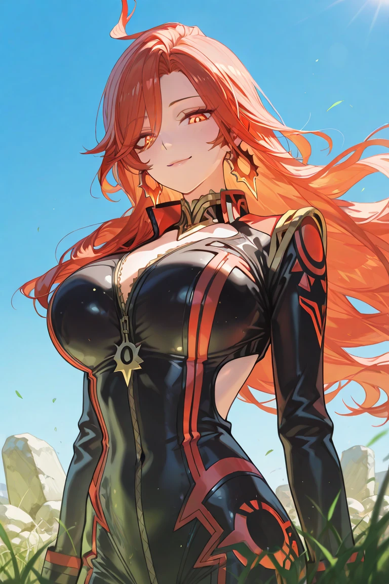 {Sexy woman in New York City} {big boobies} sexy black dress} {muslos grandes} {long straight red hair} {triangular face} {unreal engine-5} {super verbose} {High resolution Full HD} {8k}