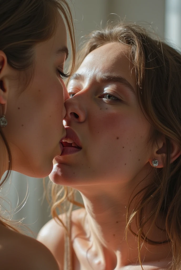 Hyperrealistic art 2girl, kissing, kiss, eyes closed . Extremely high-resolution details, photographic, realism pushed to extreme, fine texture, incredibly lifelike<hypernet:slimModelsV1_slimmodelsV1:1>
