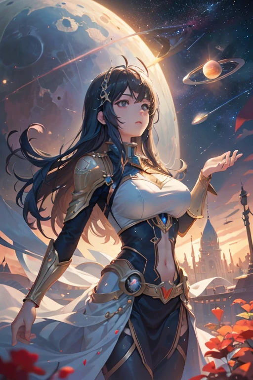 a beautiful cosmic woman, cinematic