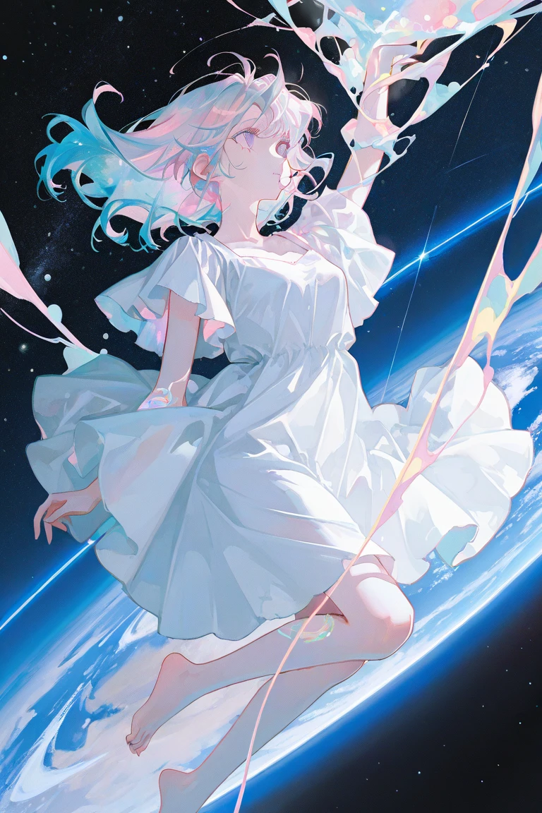 (detailed face and eyes:1.3),
NSFW, 1girl, solo focus, Zoomed Out, (style of wind theme:1.3), (style of machine:1.3), (style of space:1.2), (style of android:1.1), Dutch Angle, Looking Away, 1Girl, Mature female, Adult, Disgust, Narrowed eyes, Outstretched Arms, standing On One Leg While Leaning, Nightgown, Fishnets, Medium Hair, Short Twintails, Translucent Hair, Light Blue Hair,(full body:1.3)
Ultra-detail,(highres:1.1),best quality,(masterpiece:1.3),cinematic lighting,