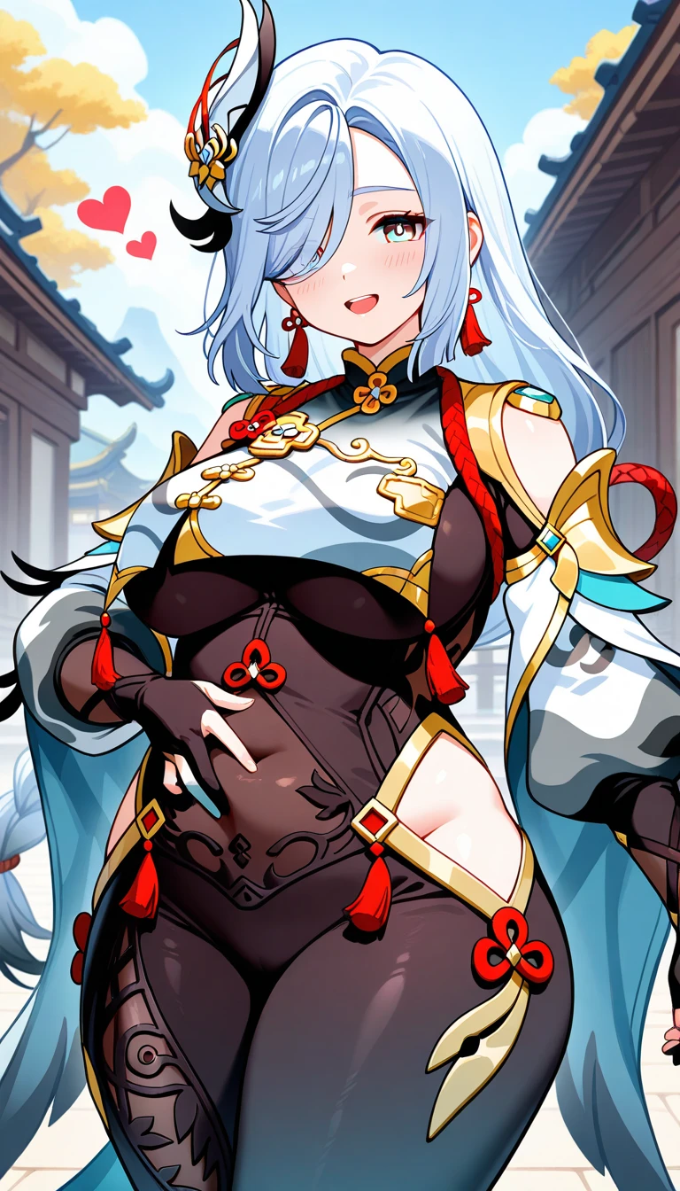 masterpiece, highest quality:1.2), One woman, alone, topaz ，topaz\(honkai star rail\), ,Shiny skin,、Very thick legs、Long legs、Bare legs、Very huge breasts、side、Armpit、Composition from the front、