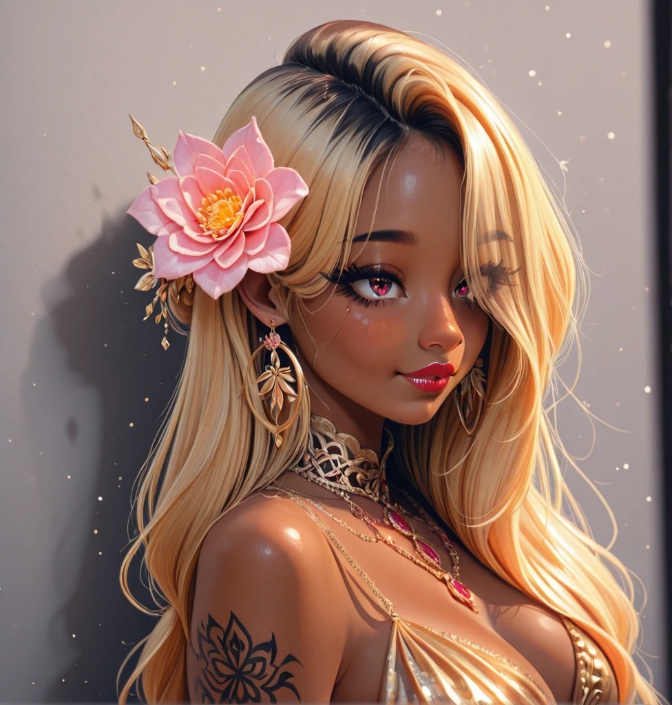 masterpiece, best quality, extreme detail, 8k, image sharpness, Ultra detail hair, (dark skinned female, (dark skin)), ultra detail face, perfect eyes, perfect face,1girl , pointy ears, white hair, long hair, lipstick, makeup, black eyeshadow, jewellery, bracelet, yellow eyes, big breasts, wide hips, thick thighs, ( slingshot swimsuit), one-piece swimsuit, visible , white beach, sand, sea, waves, sexy pose, palm trees