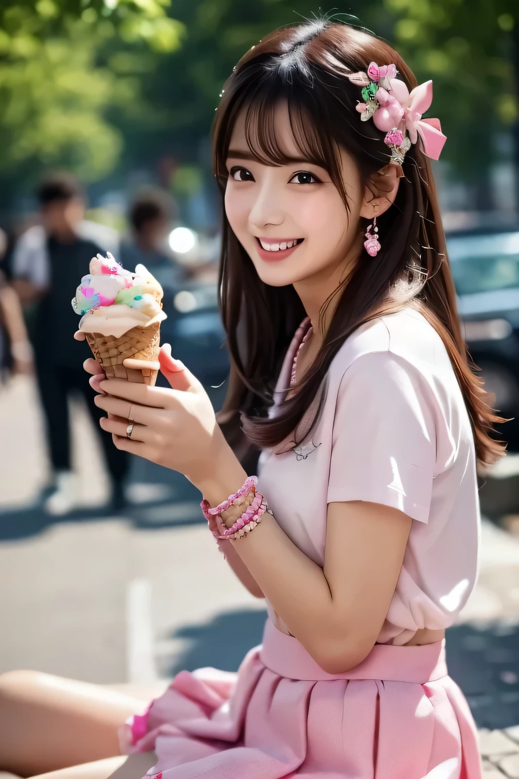 garden girl soft ice cream