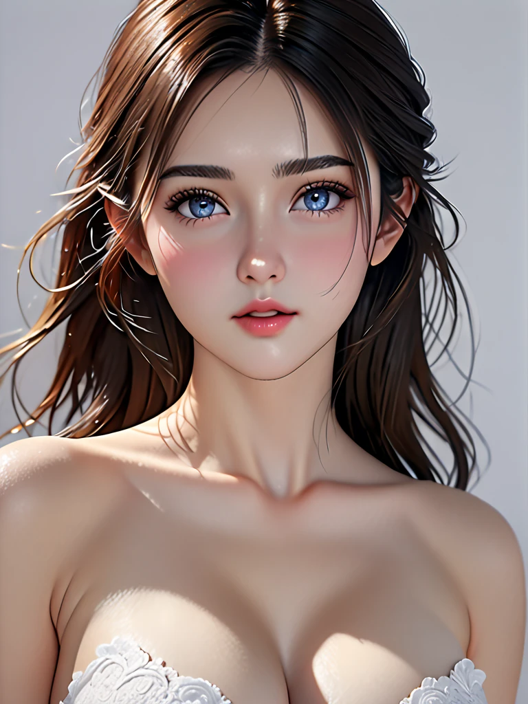 Character style illustration style Completely bare breasts showing a little fear Breast size Cartoon name: white background medium breasts freckled face Jennifer Connelly actress strong contours Physical description - long, Cabelo liso, tingidos de um marrom vibrante que contrasta com sua pele clara. - You reflect a mix of curiosity and determination. - Ela tem uma estatura alta, with a slender and agile figure, evidenciando sua agilidade e destreza. -fundo colorido Design de personagens de retrato, beautiful digital illustration, retrato de alta qualidade, Arte em quadrinhos, Corpo inteiro sensualizando ou pelada. folha de retorno. return leaf member clothes of the day expression of the day hellish love using sanserine and Harry Potter clothes 