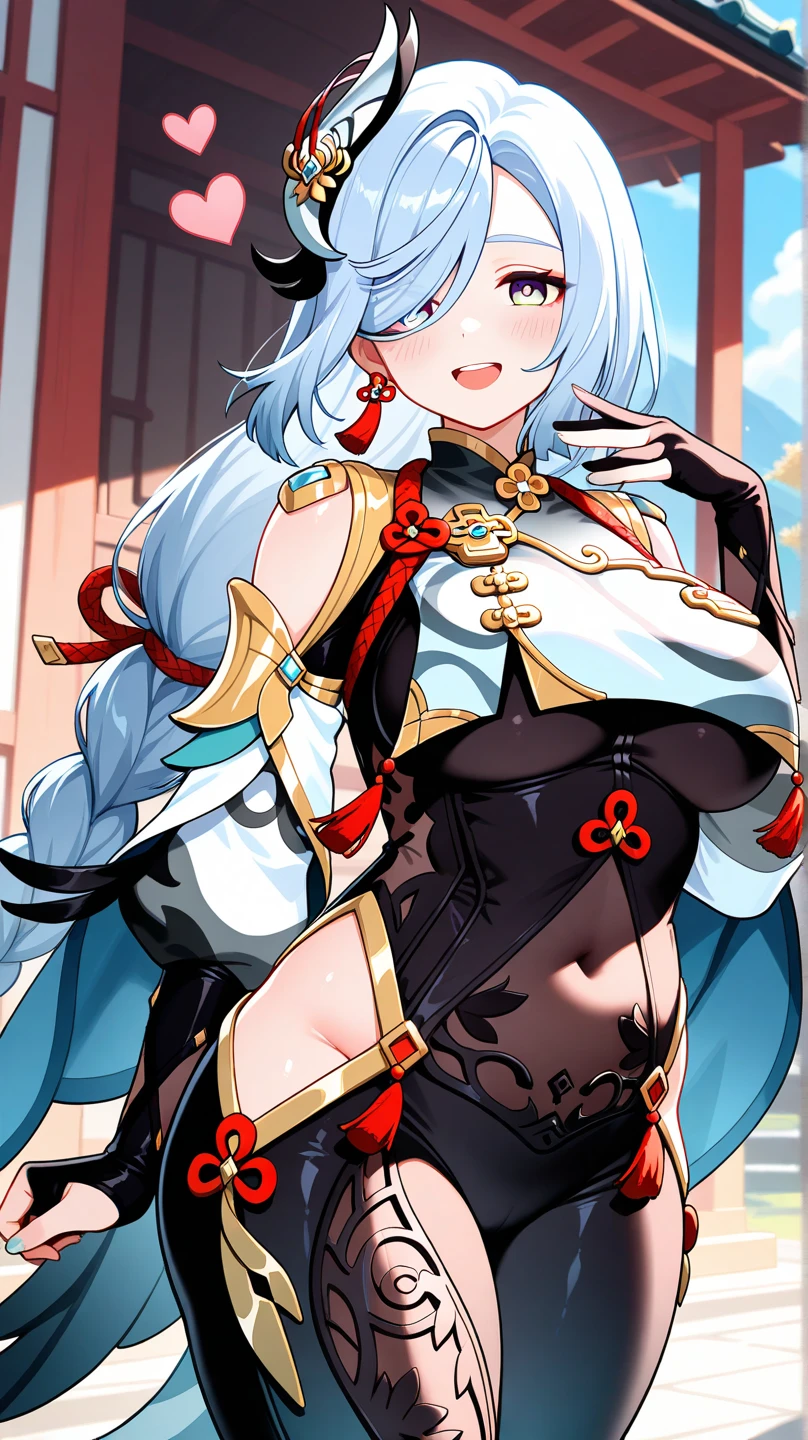 arnice, 1girl, bare_shoulders, belt, boots, breasts, gauntlets, goggles_on_head, long_hair, looking_at_viewer, simple_white_background, std, beautiful, amber colored yellow eyes, nonchalant, calm, portrait chest to head, focus on face, hd, detailed face, close view face only, (masterpiece:1.2), (best quality:1.2)