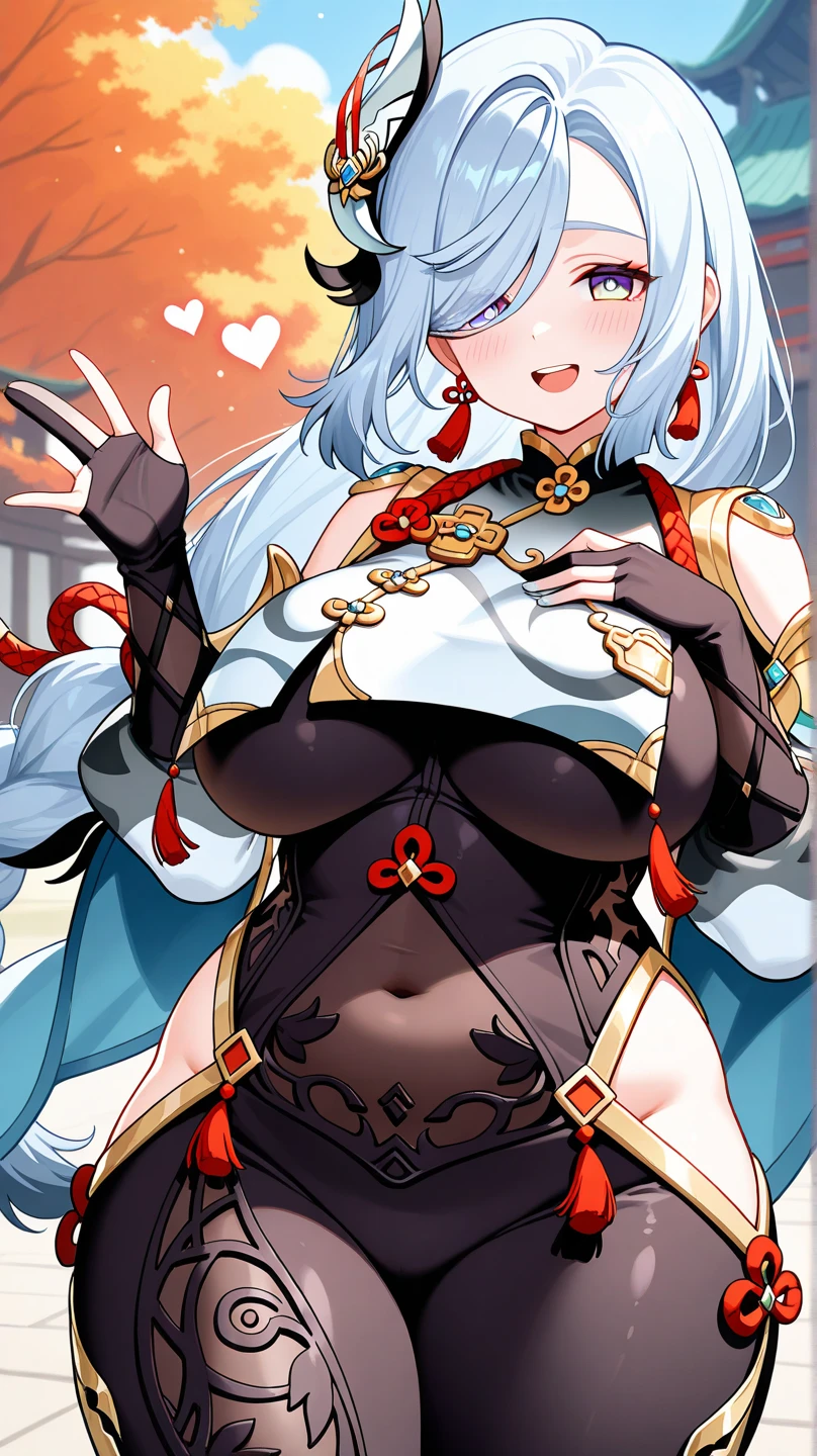 uma imagem de desenho animado de uma mulher sexy com uma espada e um gato, Onmyoji, Deusa da Lava e do Fogo, deusa do fogo quente, mika kurai demon, Estilo de pista Azur, arte detalhada Onmyoji, fire!! corpo inteiro, biomechanical oppai, menina anime demon, Do videogame Azur Lane, white horns queen demon, divindade de cabelos brancos