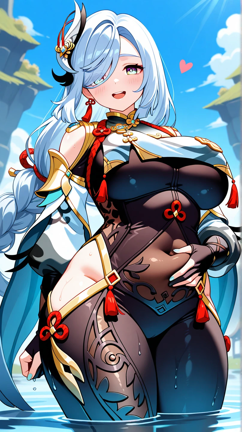 ((Super Resolution))、(detailed color painting)、(high resolution)、clay(Genshin Impact)、Young Girl、、、5age、Nipples、Pussy、Very small breasts、Simple Background