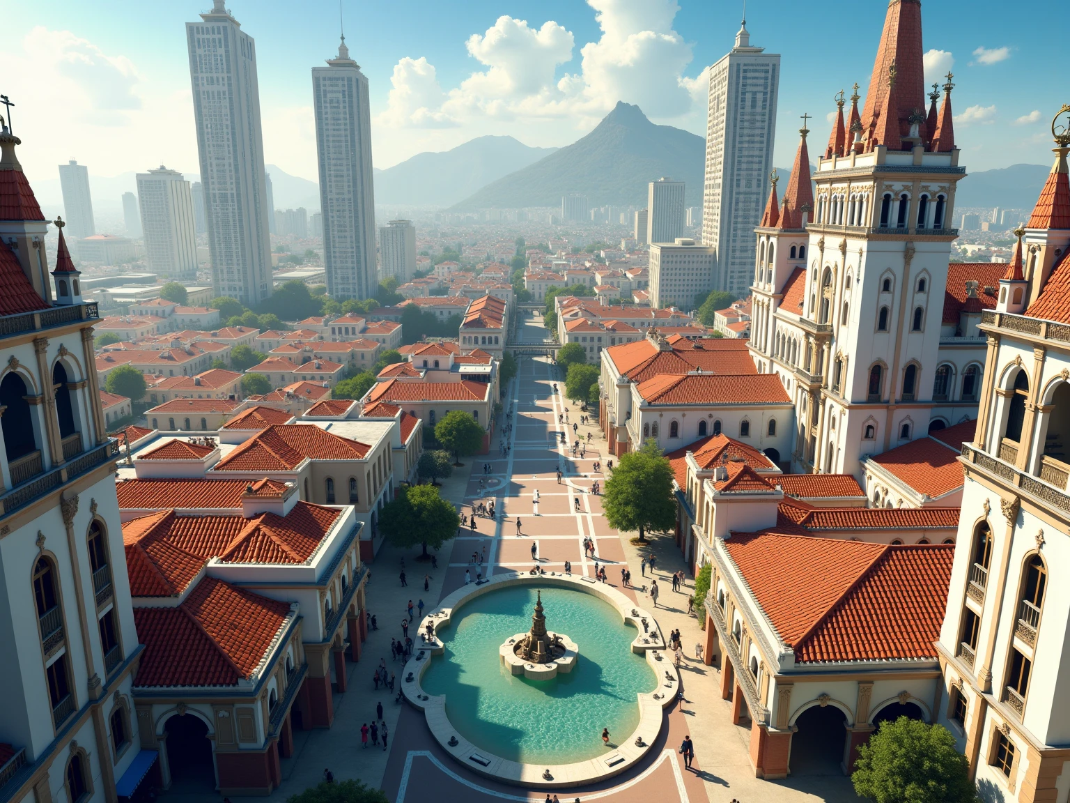 CIDADE, pintura, ultra detalhado 4k, Renderizado, linda, --auto