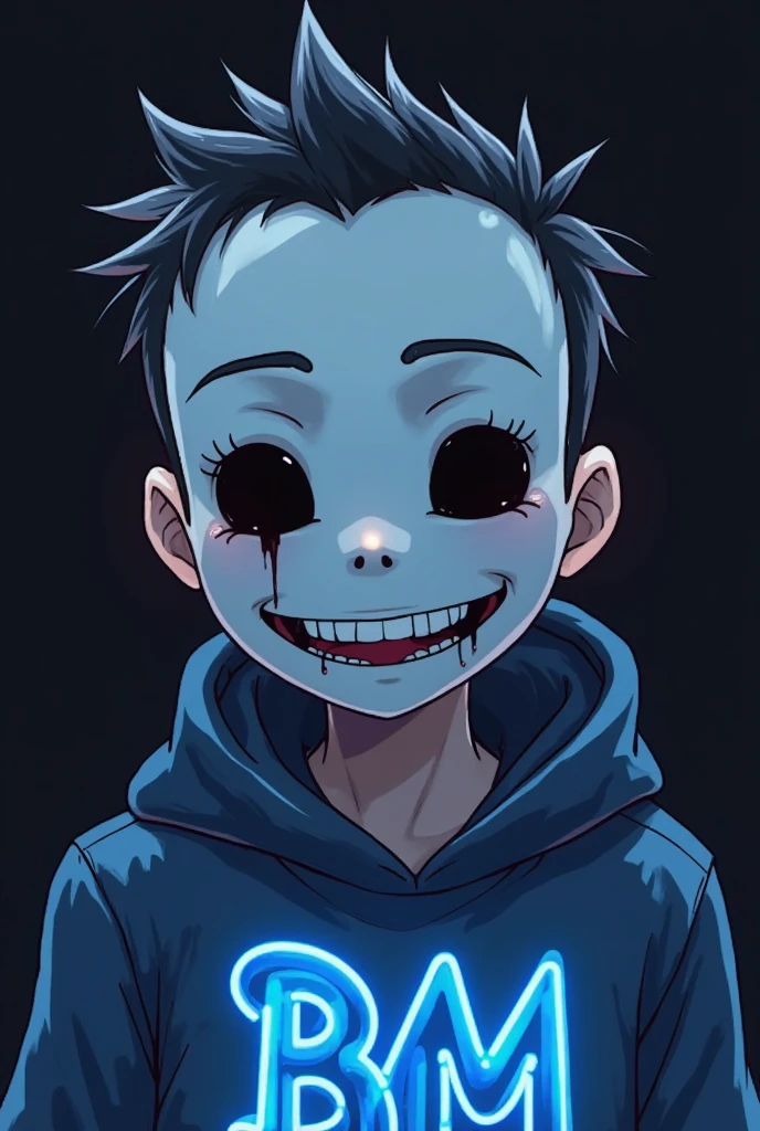 a creepy head of a newborn ??? surfacing from a lake, staring at you. it's night, dark lighting, moon