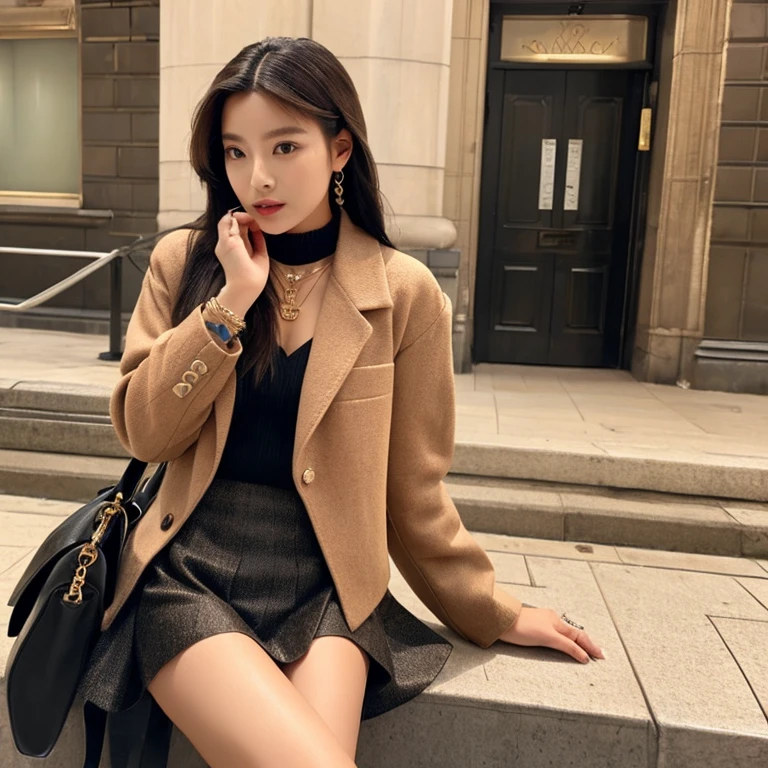 ulzzang-6500-v1.1, (raw photo:1.2), (photorealistic:1.4), beautiful detailed girl, very detailed eyes and face, beautiful detailed eyes, ridiculous, incredibly ridiculous, huge file size, super detailed, high resolution, very detailed, best quality, masterpiece, kemomimi, ((dress)), red lips, illustration, very detailed, CG, unified, 8k wallpaper, amazing, fine details, masterpiece, best quality, very detailed CG uniform 8k wallpaper, face light, movie lighting, 1girl, blonde, ((no panties)), ((dynamic pose))), ((pantyhose)), sitting, ((open legs)), glasses,