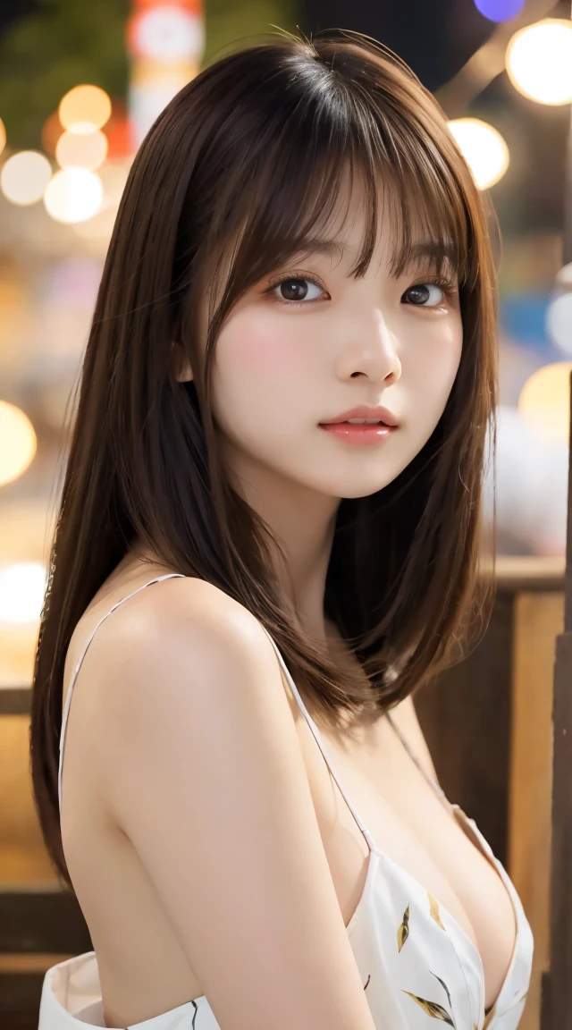 Highest quality, shape, Very detailed, In detail, High resolution, 8k wallpaper, Perfect dynamic composition, Beautiful attention to detail, ランダムなcute髪,,Natural color lip,smile、20-year-old girl、cute、常にBlur the background,Perfect and beautiful face,Photograph only the face,Beautiful and elaborate face、Slim face and shape,Big eyes、Putting on gal makeup,Blur the background,Blur the background,Face close-up、Real human skin,Detailed skin:1,4、RAW Photos、Actual photo、Bedroom、Twilight Room