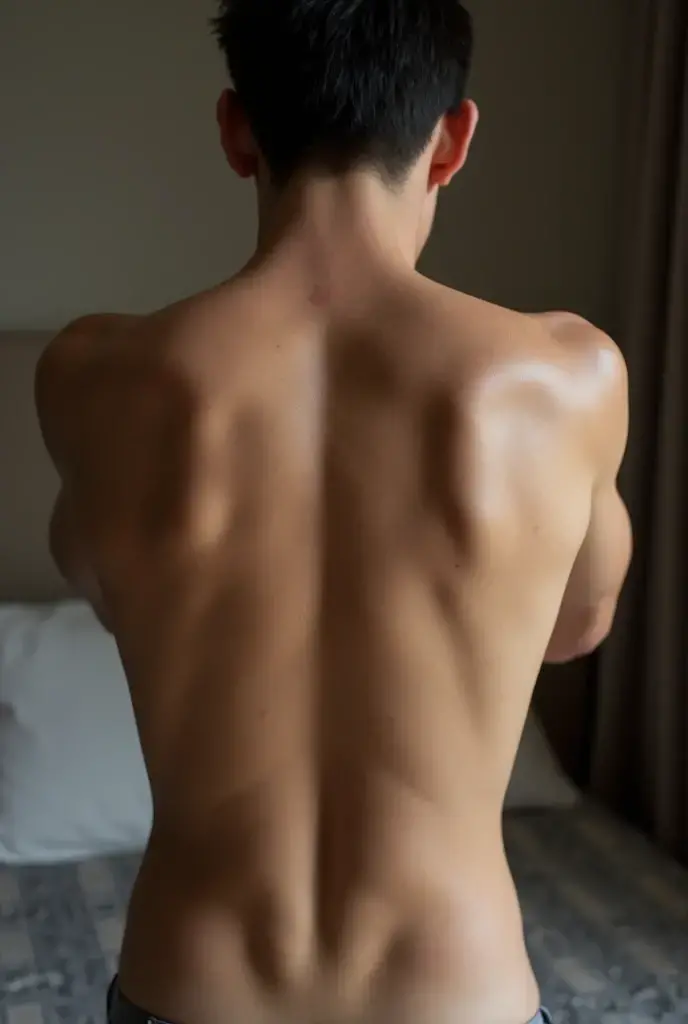 1boy、Real photo style、Photo Quality、Cute handsome man、Mash Hair、Japanese male, 、Completely naked、Full nudity、erection、Huge penis、Highest quality、Realistic、beautiful、Back view、Butt Exposed、Face turned to the side、President's office、My body was touched by the fat old Japanese man in a suit next to me.、Look Back