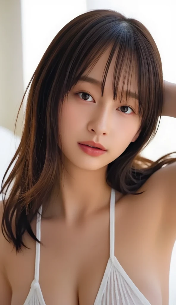 (Ultra Realistic), (Illustration), (High Resolution), (8K), (Very Detailed), (Best Illustration), (Beautiful Detailed Eyes), (Best Quality), (Ultra Detail), (Masterpiece), (Wallpaper), (Detailed Face),Sexy Pose, Night, Cowboy shot,Armpits, Medium Hair,Inner Color,Solo, Sweaty, Japan Person,Medium Tits,Skinny beauty body, (Camel Toe)
