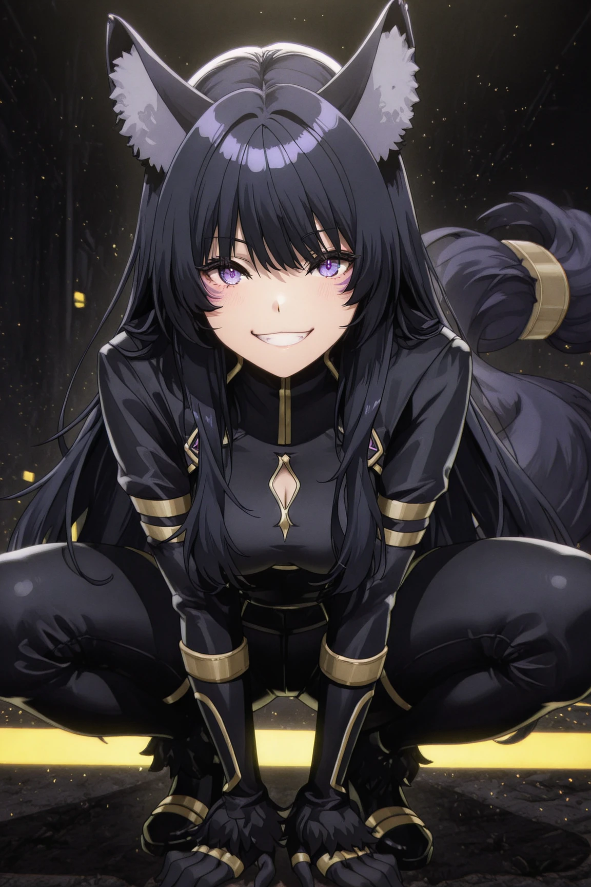 score_9, score_8_superior, score_7_superior, sauce_anime,
shadowdelta, delta, Long Hair, Black Hair, Animal ears, Purple eyes, Cat ear, Animal earsの毛, Facial blemishes, anger,
Bodysuits, black Bodysuits,
Outdoor, Cityscape, night, moon,Tied up with rope,Lying down,Struggling,