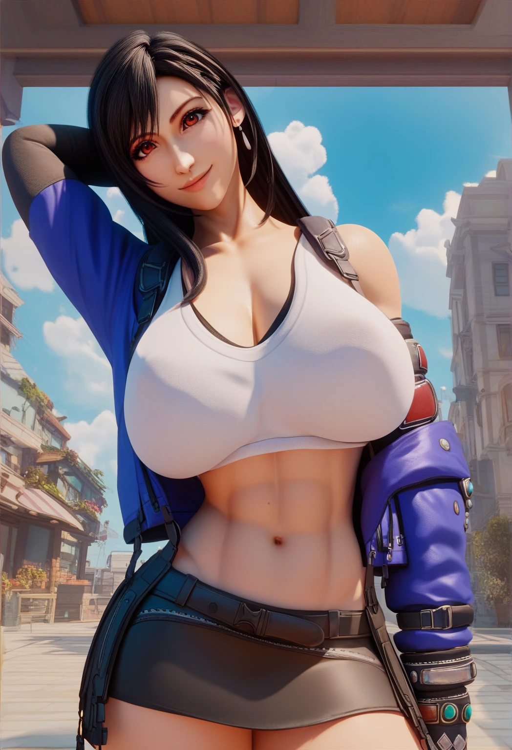 1girl, solo, sexy guards woman, in a medieval guard uniform posing, guard coat, guard trousers, seductive brunette anime girl, attractive anime girl, thicc, sultry smirk, extremely detailed artgerm, teasing smile, anime moe artstyle, anime girls, anime girl, (anime girl), anime best girl, beautiful alluring anime woman, ecchi anime style, anime waifu, an anime girl, On town square