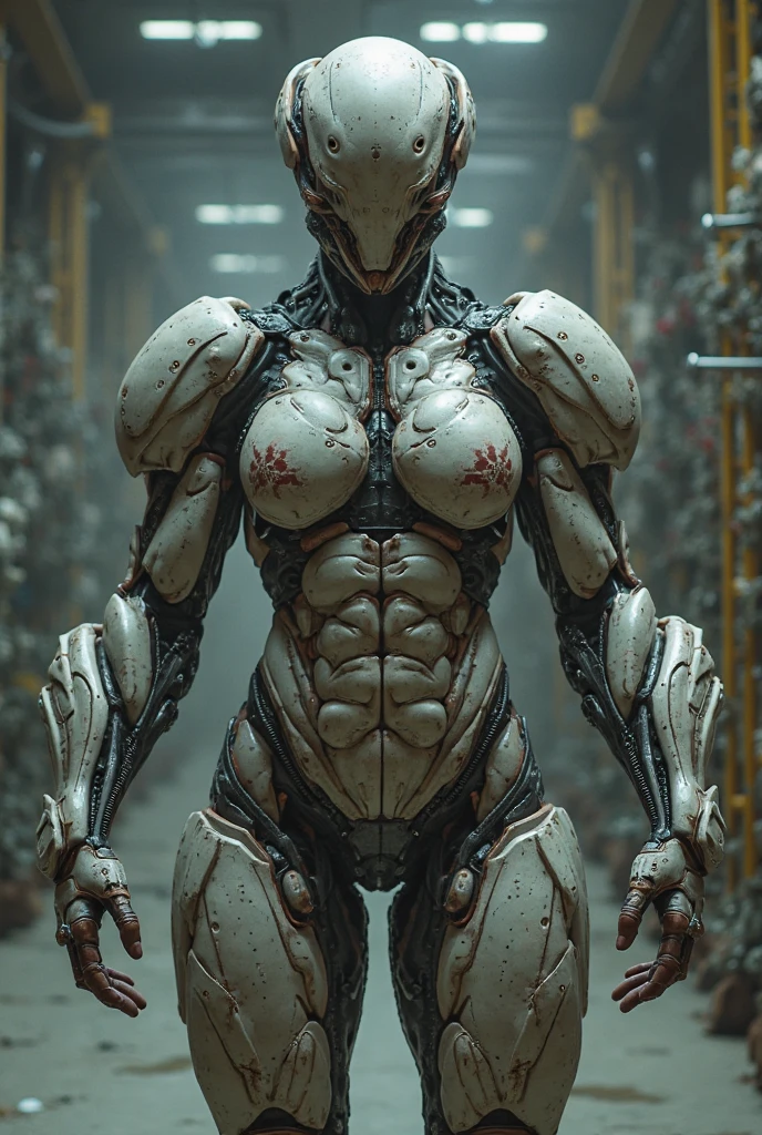 evangelion; caravaggio painting; robot with meat prothesis