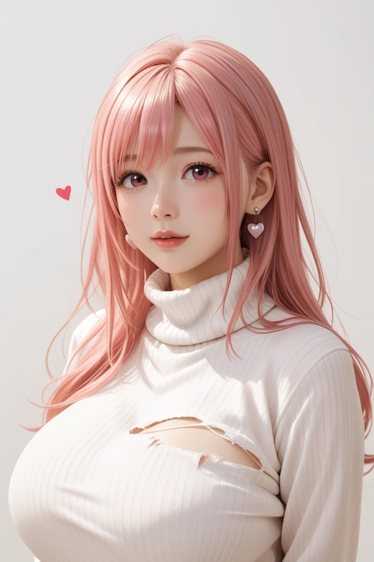 1girl,huge breast,red hair, red eyes, white clothes, ultra detailed, masterpiece, realistic
