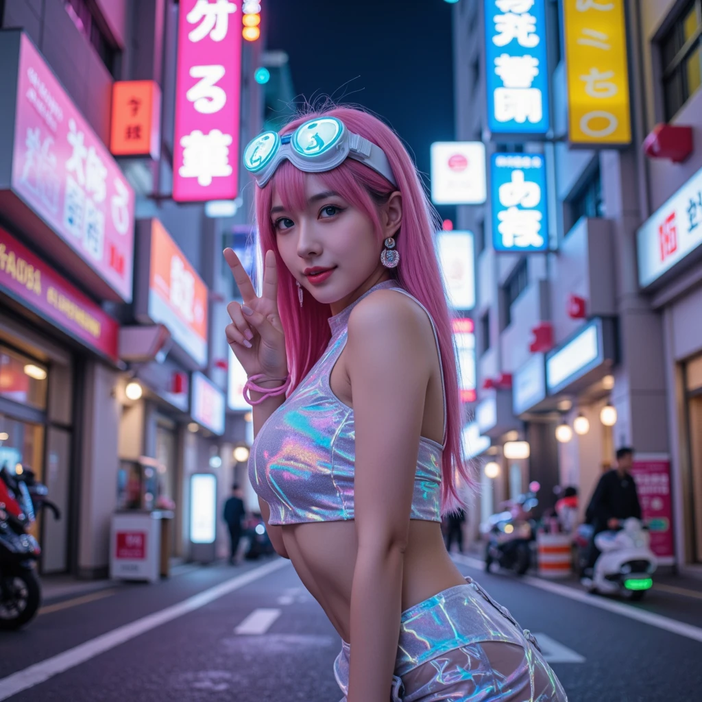 foto cute anime grirl, cute, aproximada, corpo inteiro, desenho, mango, night, cyberpunk, retrowave scene, anime, 16x9, city night, estudantes, fliperamas, neon, pouca roupa, Photogenic, exibicionista, 2d, colorido, arcade, uma garota em uma cidade de neon retrowave , personagens de anime, anime style, 2d, desenhado, not 3d, unrealistic, garota colegial japonesa, anatomia perfeita, voluptuosa, sexy, linda, beautiful proportions, night dress, enormes boobs, da cintura pra cima, aproximada, varied scenery, maquina de vendas, ramen restaurant, camera aproximada, angulos diferenciados, estilo anime,