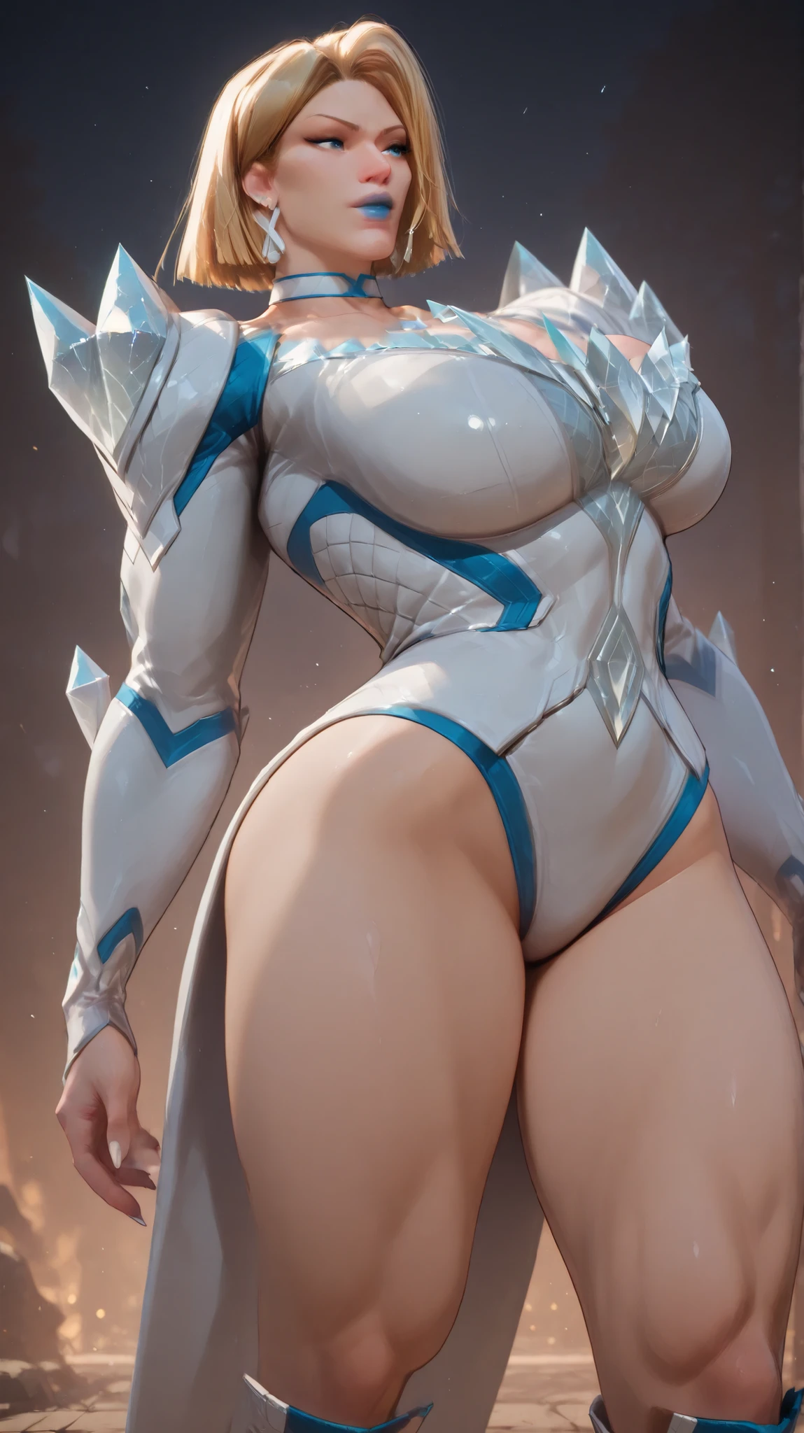 Emma Frost from Marvel Rivals, with open legs