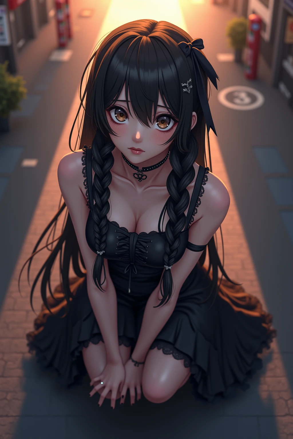 creates anime 640x360 pixels, girl 14 years old, body 1.60 meters, face, neck, chest, shoulder, arm, hand, belly, mustache, hips, feathers, knee, feet, sitting position, clothes, dress, objects necklace.