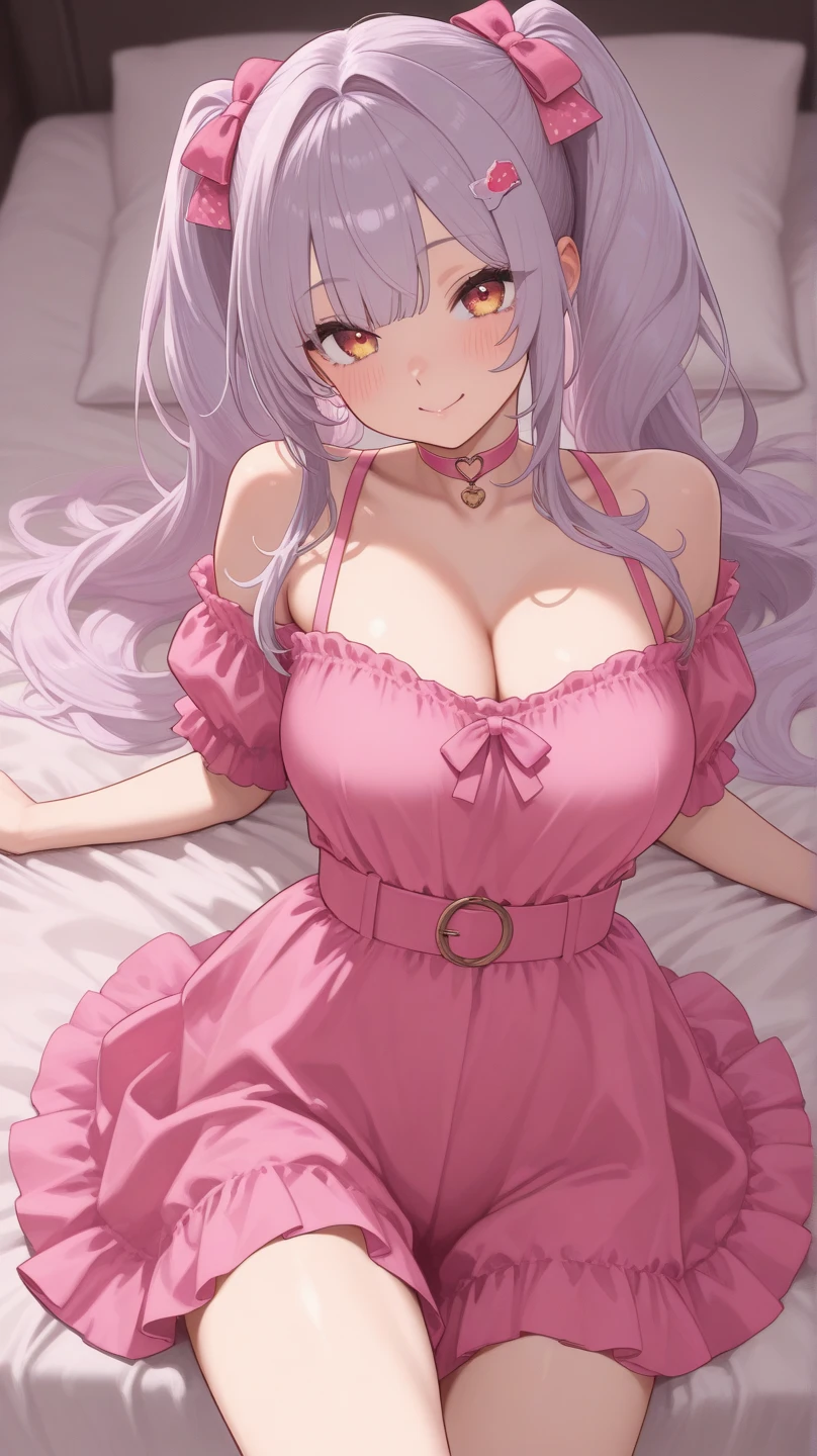 Super detailed, ((One personの少女)), (Pale skin:1.4), Pastel colored gal, (Heavy makeup), Super detailed, Absurd, 8k, Beautiful Face, , ((Teasing Smile:1.8)), ((Wink:1.7)), (Laugh with your mouth closed),((Tilt your face:1.6)), View your audience, ((Bright red cheeks:1.6)),Glossy Red Lips, ((Big Breasts:1.4)), ((Undress 1.10)),masterpiece, Highest quality, so beautiful,up to date, Complex details, (Pink long nails), (nail art), (ring),(bracelet), (Floral Choker),A私-generated, Complex,High resolution, Highest quality, super high quality,3D images、3D images,One person, Pastel pink medium,(Low Twintails), (Wavy Hair:1.3), Pastel colored anime womenが視聴者を誘惑している, ((fine grain、blue eyes、Glowing Eyes:1.4)), (Squint your eyes:1.1),a hyperRealistic , hyperRealistic , Realistic,Pastel colored anime women, Smooth anime CG art, A girl in a gorgeous black kimono, ((Black long sleeve kimono)),(Big red floral pattern), Gold embroidery, (Side bust), Long flower hair ornament,Floral Earrings,japanese pouchを手に持つ,Mature Body, expensive,Tight waist, ((From the side:1.2)), ((whole body)), Shiny black knee-high boots, Open kimono, NSFW, Exposed, Slut, Shaved, A cloudy is overflowing from between her legs., Sweating, Love Hotel, On the bed, Girl sitting, Exhibitionism, The girl's crotch is visible, Girl's nipples are visible, short white gloves, Completely naked, POV Blowjob, Spanning viewers, Legs wide open, M-shaped legs, 膣を視聴者にExposed