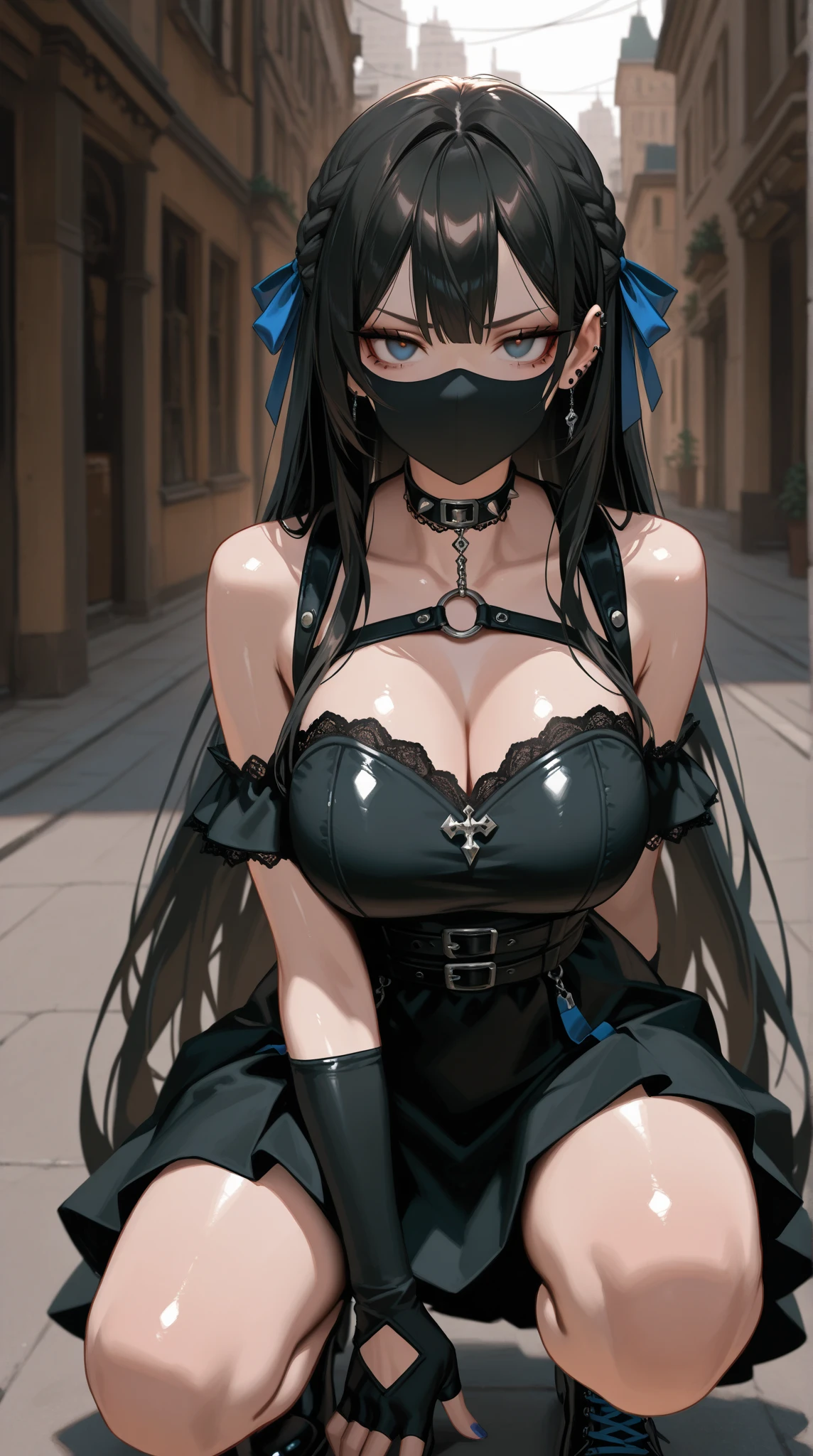 (((masterpiece, Highest quality))),(((alone:1.2))),(((One girl:1.2))),32K Wallpapers, Very detailed,(((((portfolio))))),(((((close))))),(((((breast enhancement))))),((((More Angles)))),(((highlight))),((((Heterochromia iridis)))),(((completion. Detailed face))),((((Very talented)))),(((((The most complicated bondage machine:1.4))))),(((Full-face helmet bondage that completely covers the head and face)))(((Mechanic Girl))),((Overall colorful)),(((((Huge breasts,BDSM,nsfw