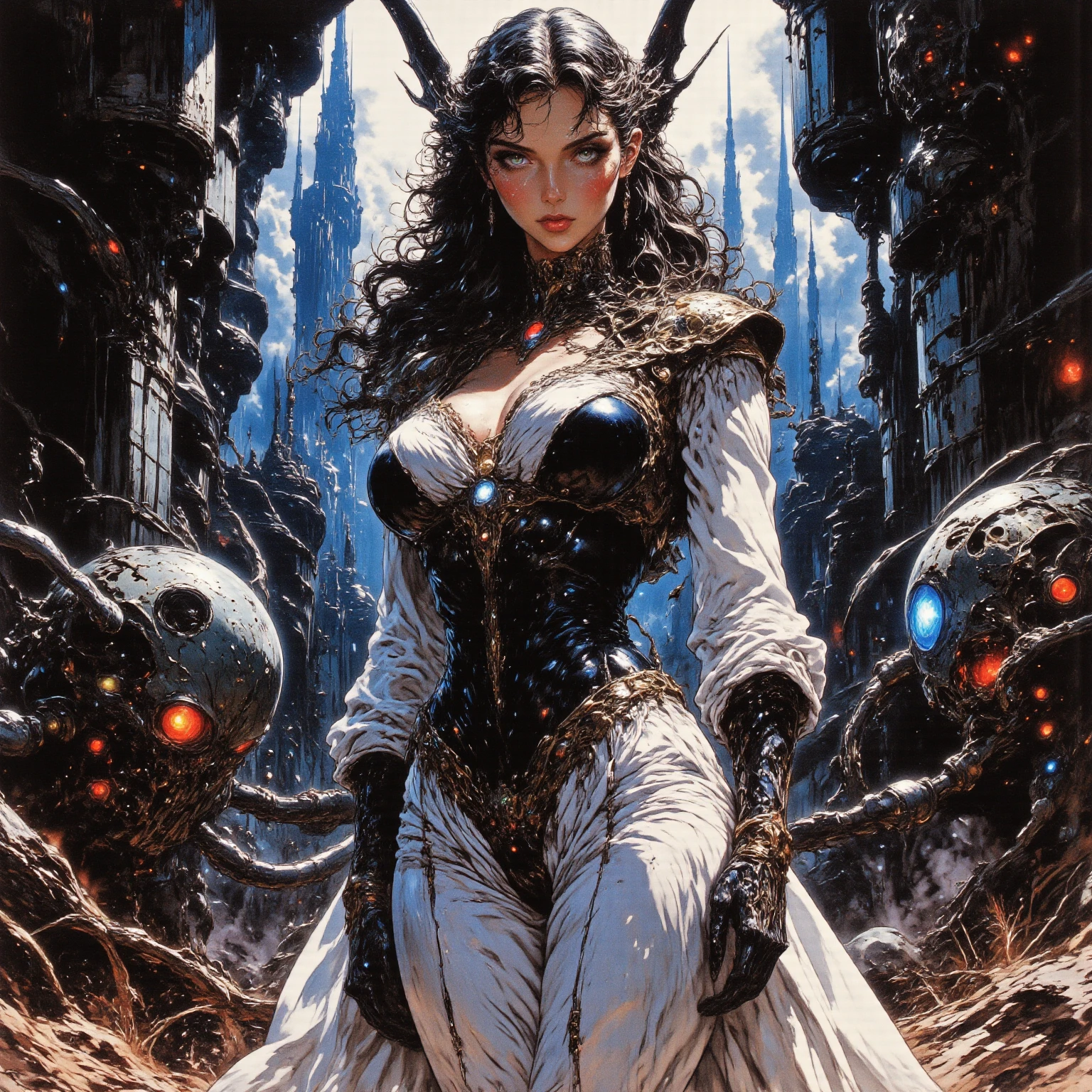 (beautiful girl:1.25), (megan fox:1.25), (young bodybuilder girl wearing cybernetic muscle suit:1.25), (medusa head with tentacles:1.25), carnage muscular physique, seductive face, mouth wide open carnage style, long red hair, perfect muscular body, super skinny legs, , femboy, (carnage style physique), (large fake breas)
