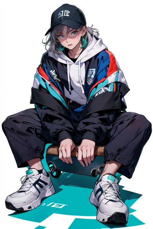  boy in a hoodie tying up his shoes, from yowamushi pedal, trigger artstyle, realistik 