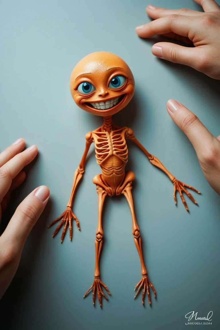 (photorealism:1.2), make a nervous system standing waving with eyes
