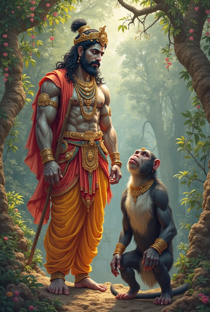 Lanka dehan image of lord ram and hanuman