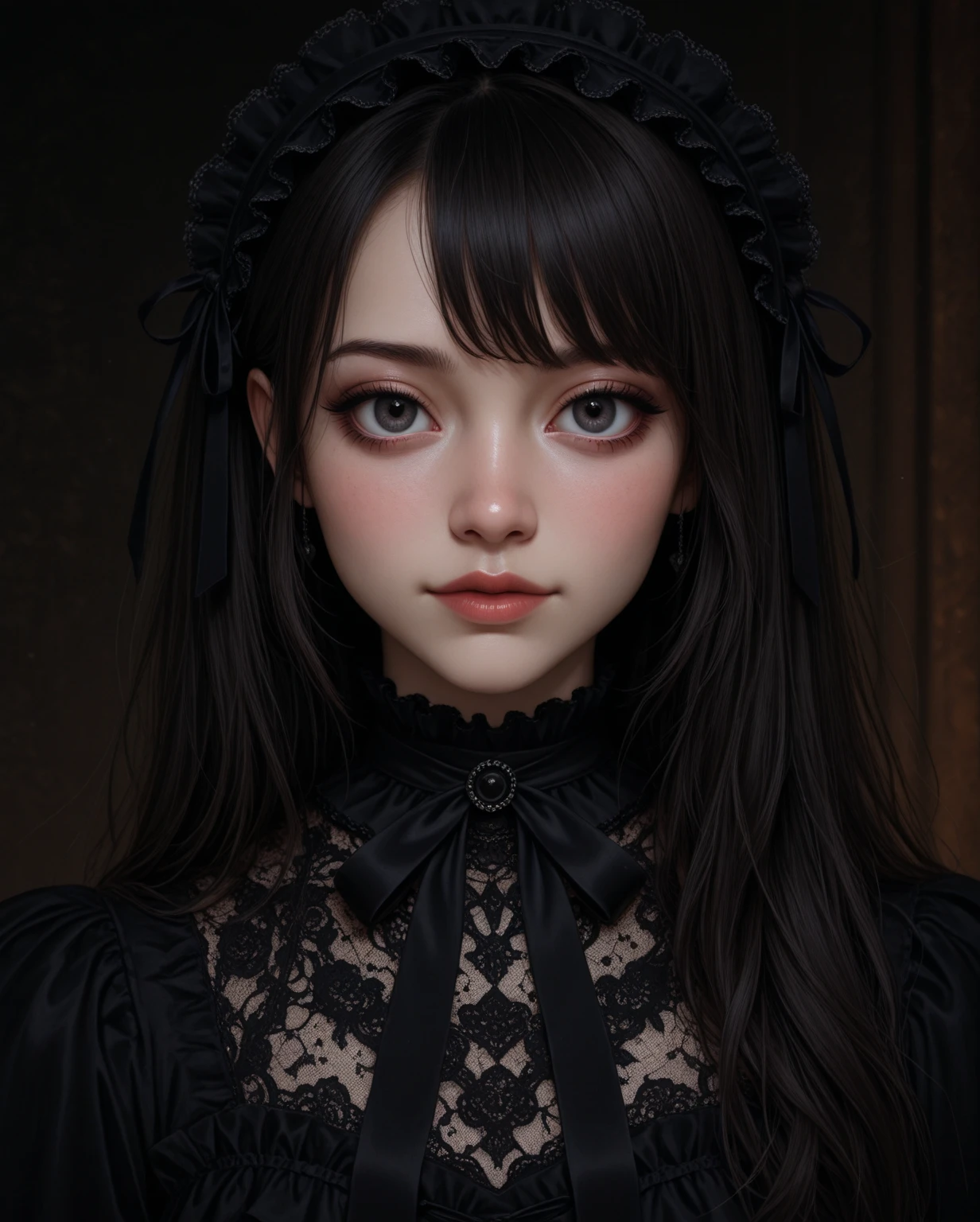 best quality,masterpiece,highly detailed,ultra-detailed, 1girl,<lora:neg4all_bdsqlsz_V3.5:-1> <lora:juufuuteiradenn:0.75> juufuuteiradenn, long hair, solo, multicolored hair, blunt bangs, blue eyes ,black choker, frills, evil smile, (gothic dress:1.2)
in art gallery,