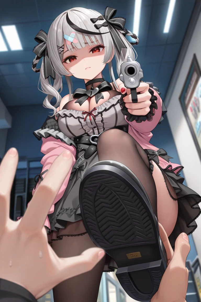 masterpiece、high quality, Very detailed, High resolution, 8K, reisalin stout,Sexual smile, Brown Hair、Micro Bikini、(See-through nipples、see-through pusy)、peace sign、Sexy pose,(Used Condoms、Condom Belt、tattoo、下腹部にtattoo)、prostitution婦、prostitution、Public toilets、alley、Hand holding banknote、Put a condom in your mouth、Sex Appeal、(condom hair clip)、