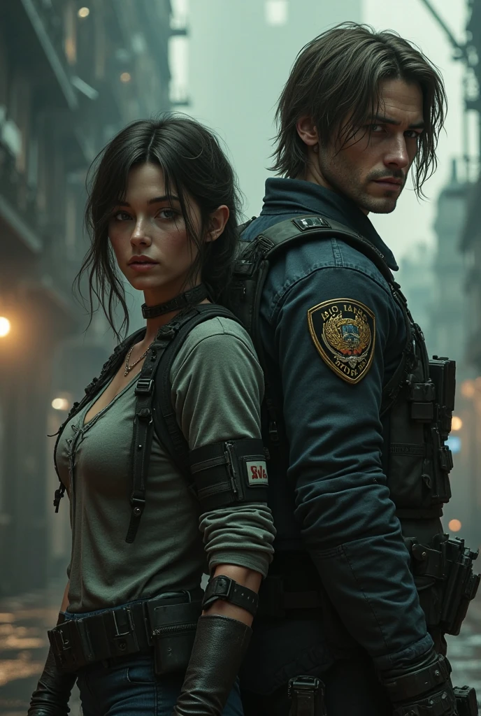 Resident Evil Leon and a real woman