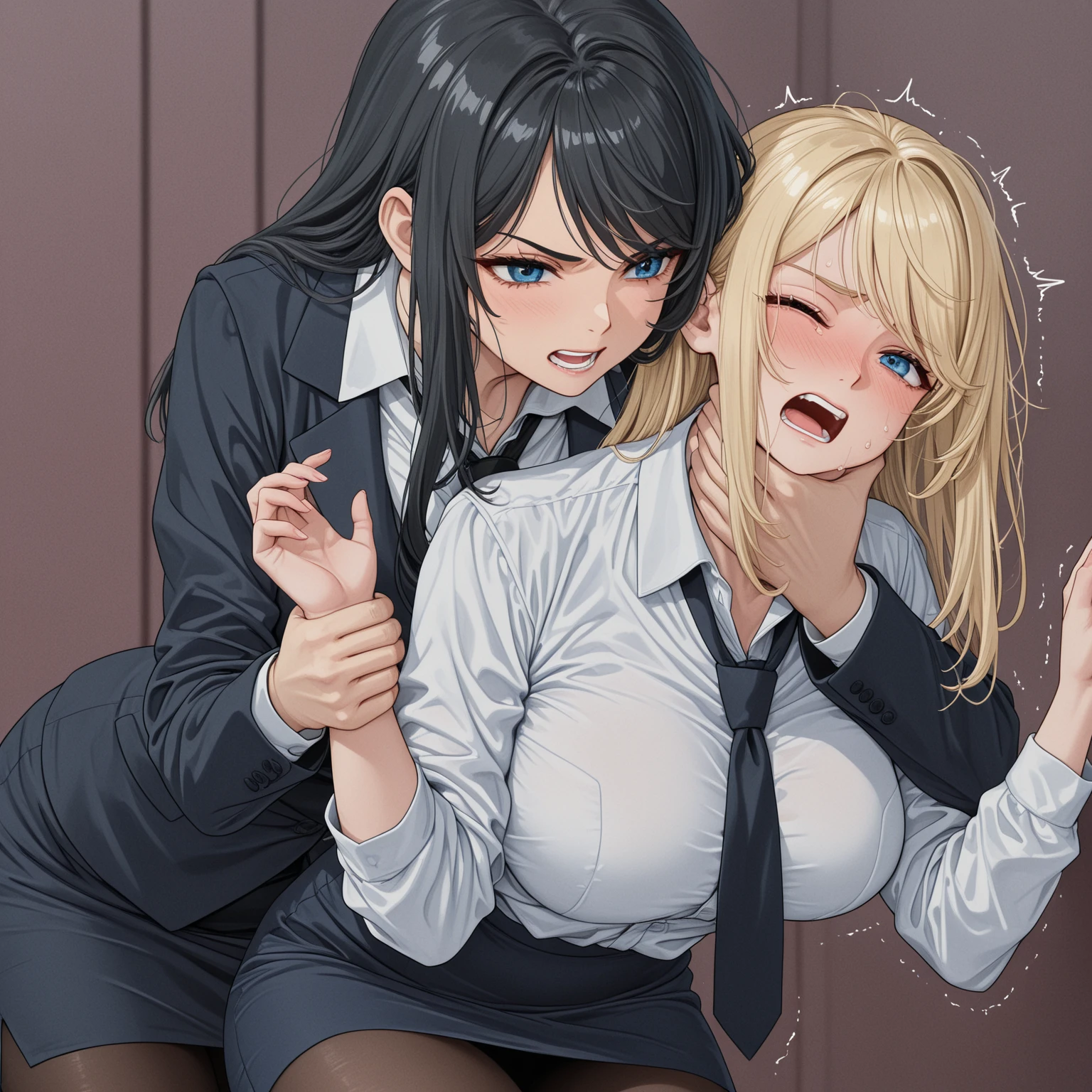 nswf,２０Old Man、hetero、intercourse with a man、doggystyle 、clothed sex,,A man grabs a woman&#39;s buttocks from behind、For men, only the body is drawn